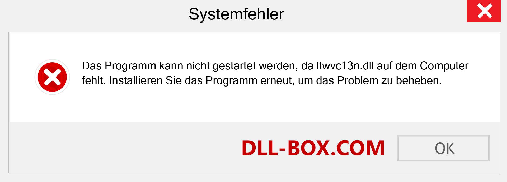 ltwvc13n.dll-Datei fehlt?. Download für Windows 7, 8, 10 - Fix ltwvc13n dll Missing Error unter Windows, Fotos, Bildern